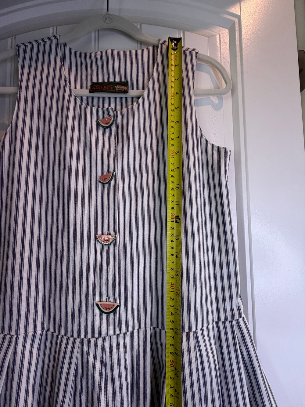 Striped Midi Dress in Navy and White - Aintree